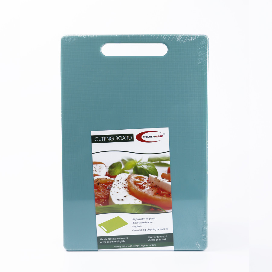 KITCHENMARK PE Plastic 20mm Chopping Cutting Board 37cm - 3 Color Pack