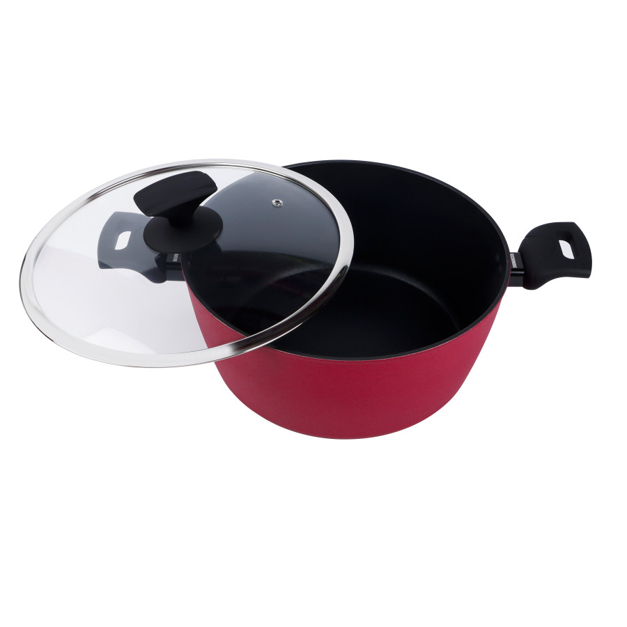 BECHOWARE 28cm Two Layer Coating Nonstick Casserole 7L - Red