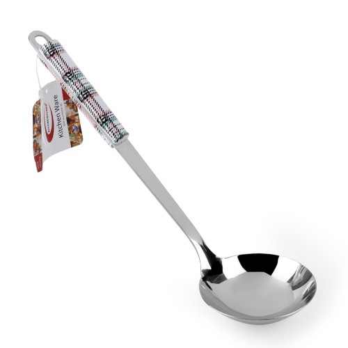 KITCHENMARK Stainless Steel Ladle Soup Spoon - Checkered 