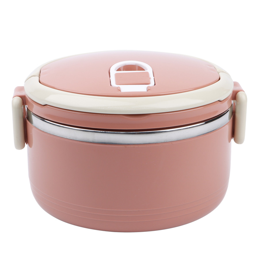 Generic Stainless Steel Round Single Layer Lunch Box 500mL - 3 Color Pack