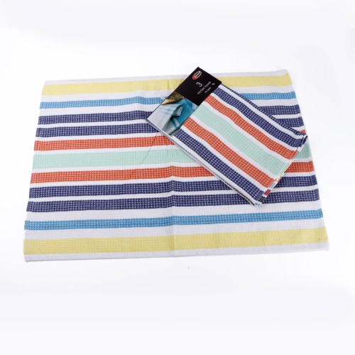 KITCHENMARK Cotton Kitchen Towels 3pc Pack x 6 Set 