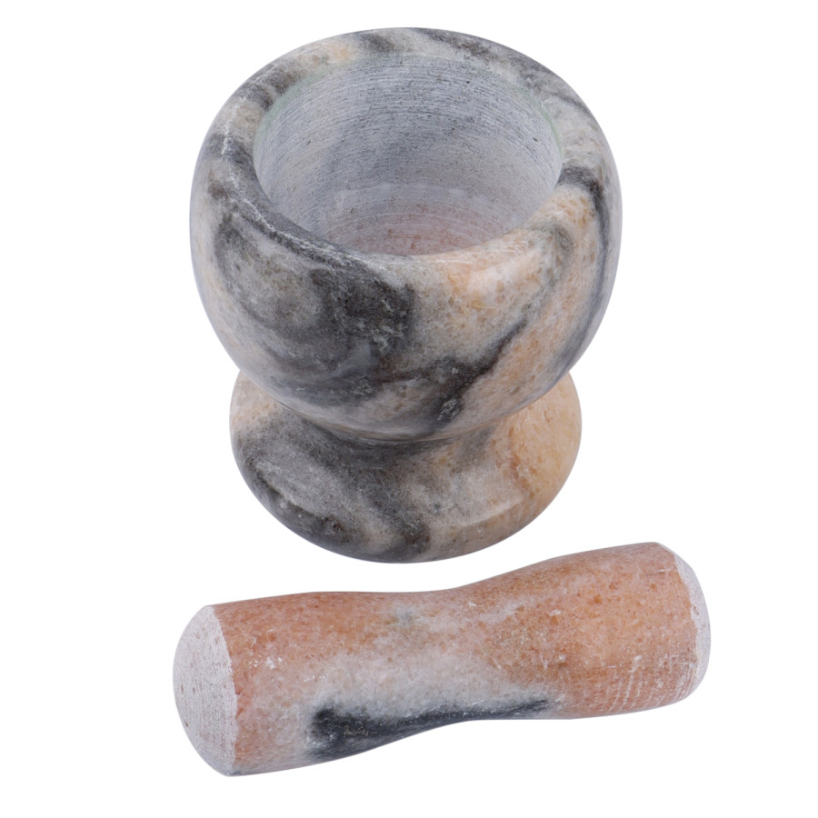 Generic Ceramic Mortar Pestle Set Orange - 10.5cm