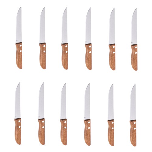 Generic 12pcs Stainless Steel Kitchen Knife Fruit Knife Wooden Handle 