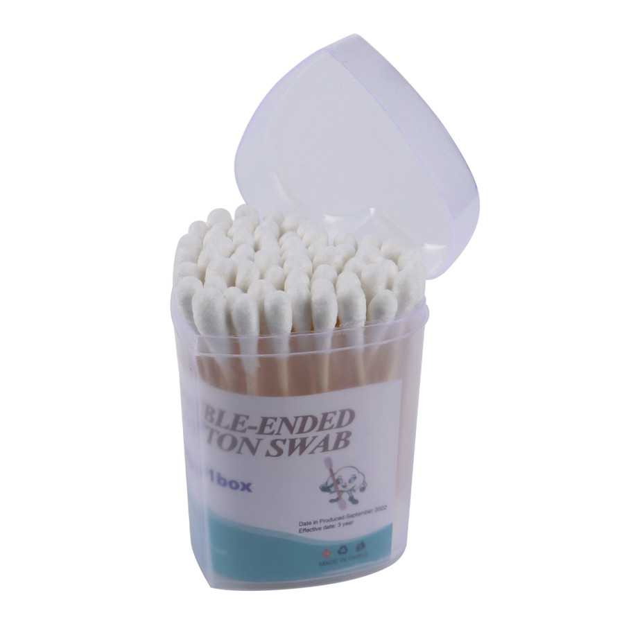 Generic 6pc of 60 Double Ended Cotton Buds Heart Shaped Pack - White