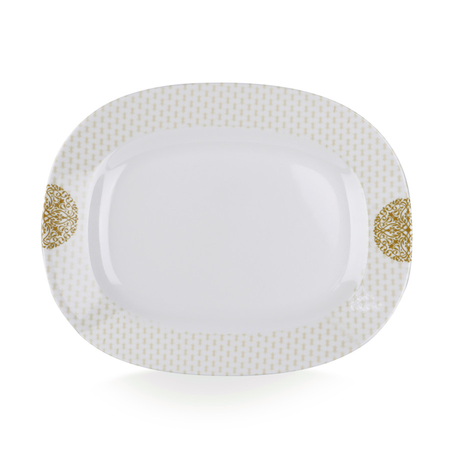 KITCHENMARK Melamineware Oval Serving Platter Yellow - 14