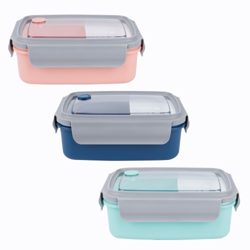 Generic Plastic Airtight Lunch Box 500ml - 3 Color Pack