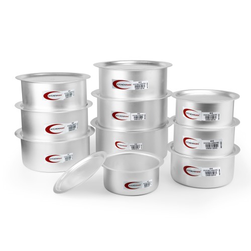 KITCHENMARK 10pc Aluminium Cooking Pot Set with Lid (Topes) 6