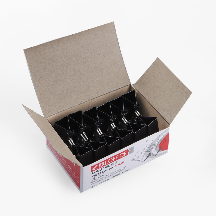 Generic Steel Binder Clips 12pc Pack - 41mm Black