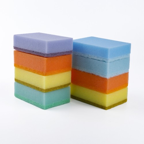 Generic 8pc Multicolored Sponge Scourer - 4 Color Pack