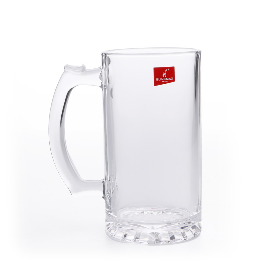 BLINKMAX 2pc Beer Glass Tumbler Set Transparent Drinkware 490ml