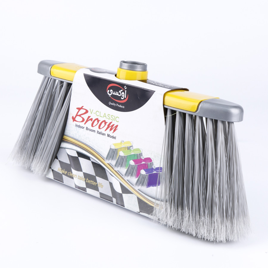 Oaxy V-Classic Indoor Floor Cleaning Broom - 3 Color Pack