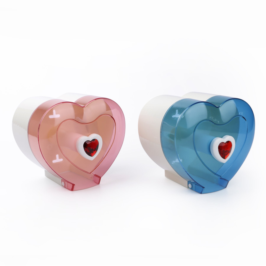 Generic Heart Shaped Toilet Paper Tissue Paper Holder - 2 Color Pack
