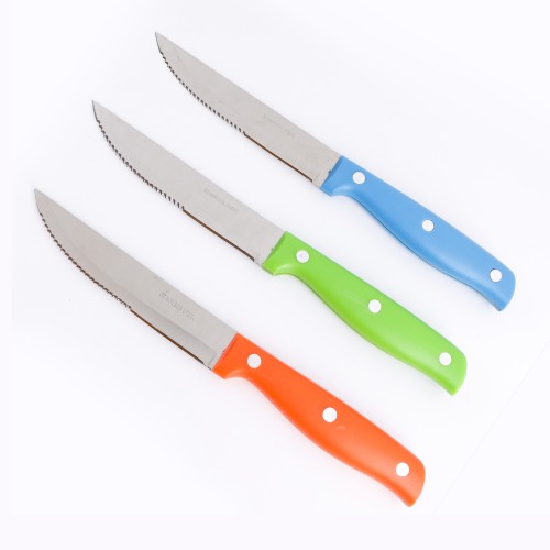 Generic 12pcs Stainless Steel Utility Knife Fruit Knife Multicolor Pack