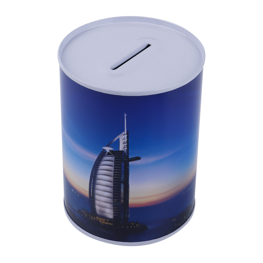 Generic Metallic Dubai Themed Coin Box Size M 11cm - 3 Color Pack