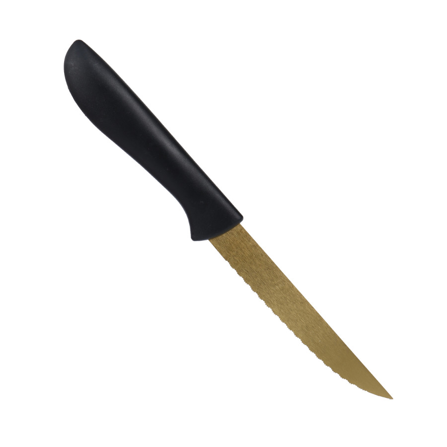 KITCHENMARK 6pc Set Gold Titanium Plating Polypropylene Handle Kitchen Knife 22cm