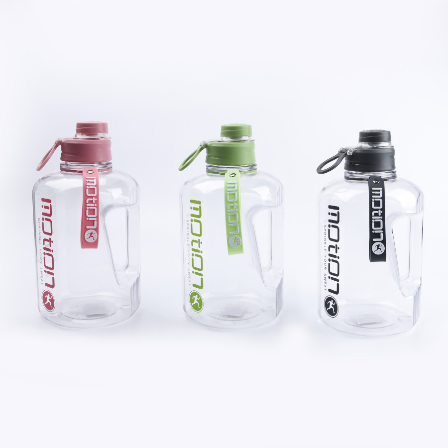 Generic Motion Large Transparent Water Bottle 2200 mL - 3 Color Pack