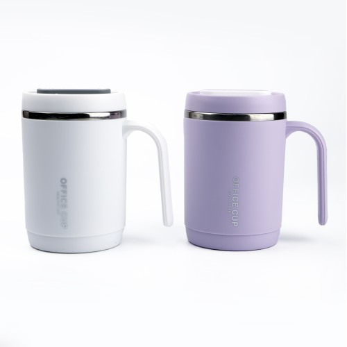 Generic Coffee Mug with Lid 500 ml - 2 Color Pack