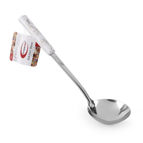 KITCHENMARK Stainless Steel Ladle Soup Spoon - White Gold