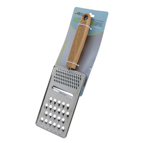 Generic Stainless Steel Grater with Wooden Handle 27cm