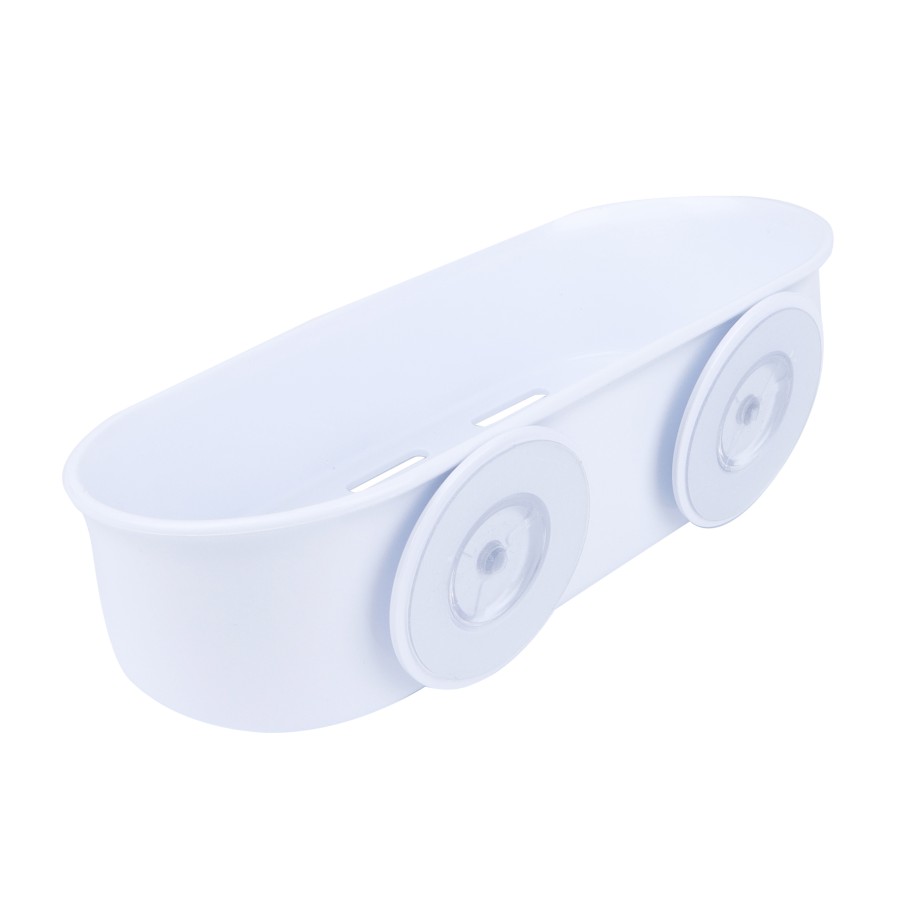 BECHOWARE Wall Hook Suction Soap Tray 24cm - White