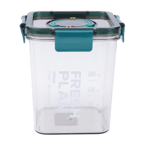 Generic Plastic Airtight Storage Food Container 900ml - Green