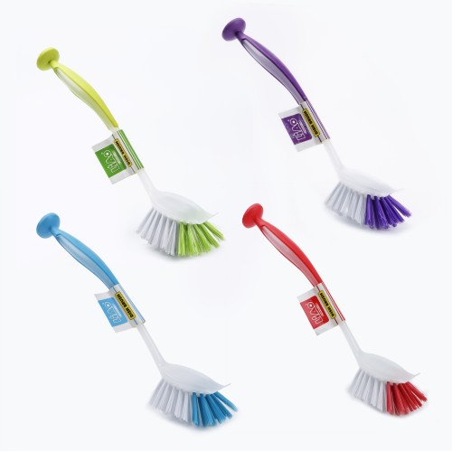 Generic Liao Dish Brush with Suction Cup - 4 Color Pack