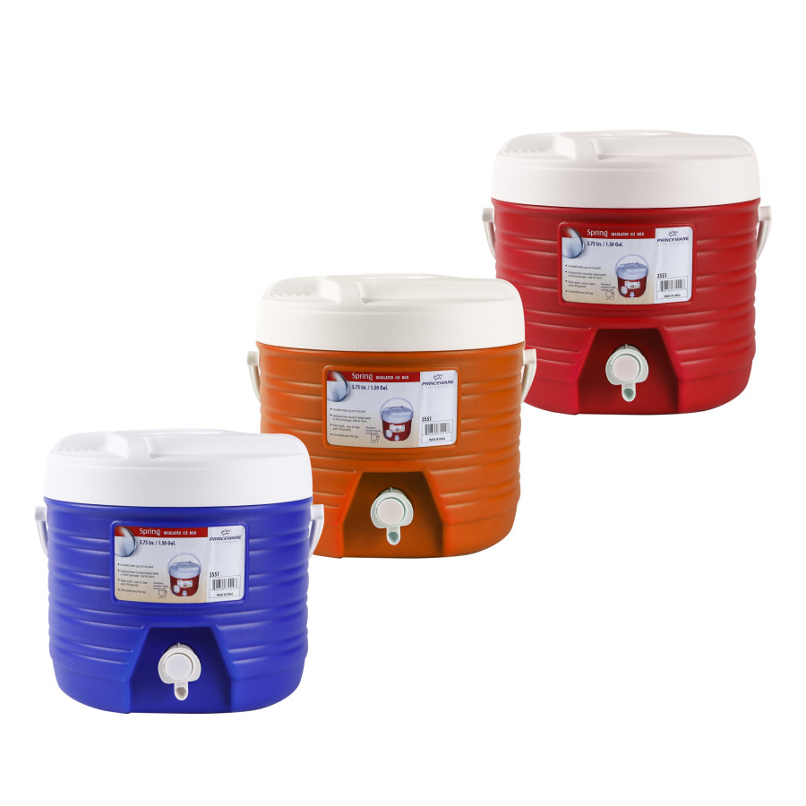 PRINCEWARE Spring Ice Water Cooler Jug 5.75ltr - 3 Color Pack