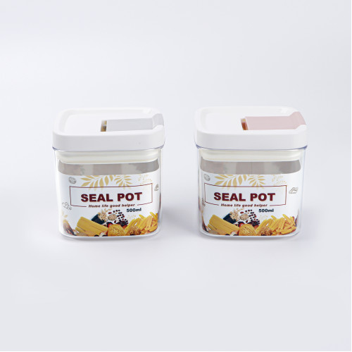 KITCHENMARK Seal Pot Square Container 500 mL - 2 Color Pack 