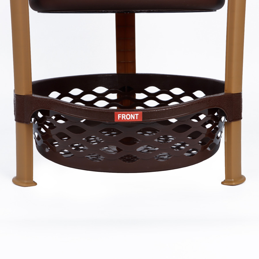 NAKODA Ultima Plastic Round Rack 4 Tier Big 80x35cm Brown