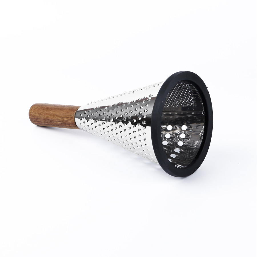 Generic Stainless Steel 3-way Grater with Wooden Handle 27.5cm