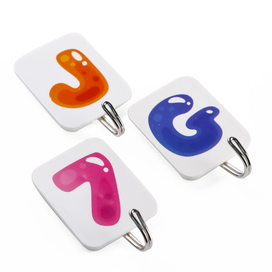 Generic Alphabet Design Adhesive Sticker Hook 3pcs Pack - 3 Color Pack