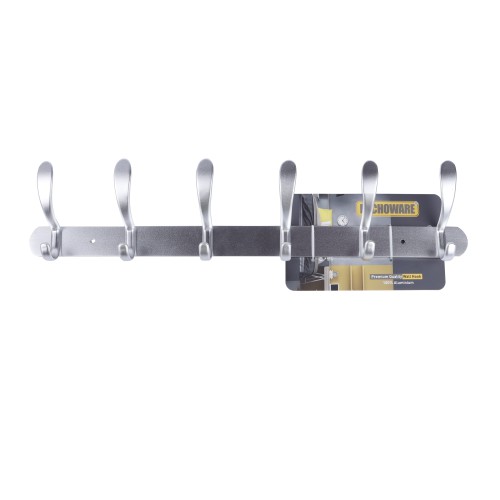 BECHOWARE Aluminium Wall Hook 5 Pins - Silver