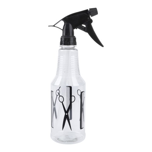 Generic Hand Pressure Salon Plastic Spray Bottle 500ml - Black