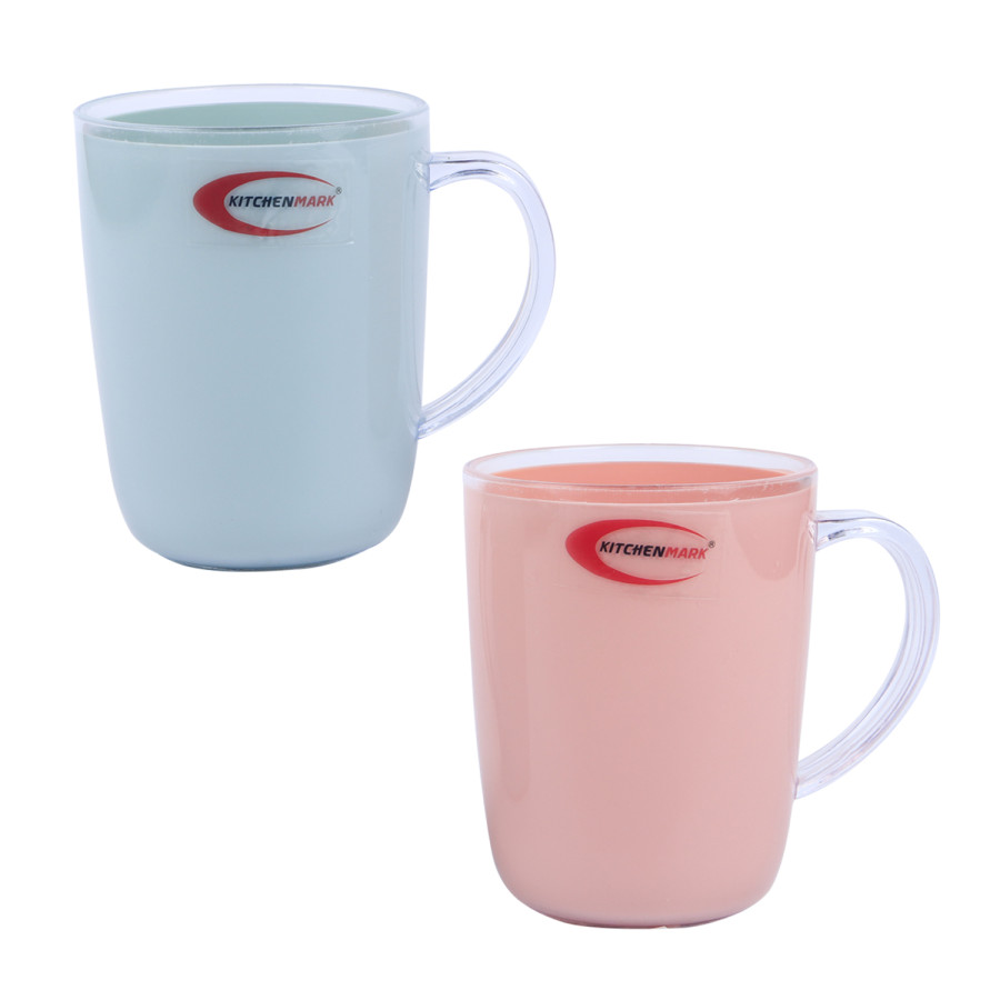 KITCHENMARK Plastic Mug 450ml - 2 Color Set