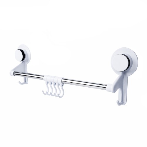 BECHOWARE Towel Hanger with 7 Hooks 40cm - White