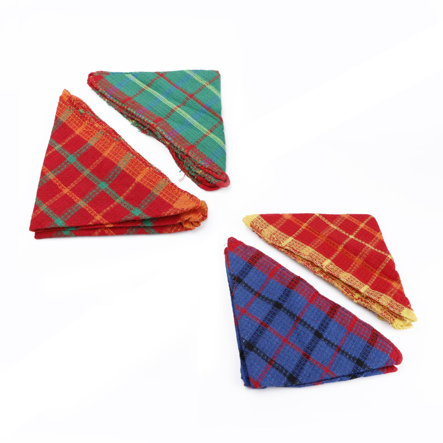 Generic Cotton Household Cleaning Towel 6pc Combo - 4 Color Pack