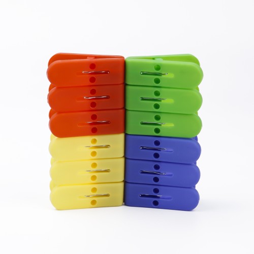 Generic 12pc Plastic Cloth Pegs Clips - 4 Color Pack