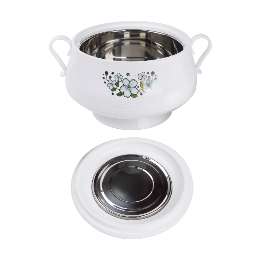 KITCHENMARK Shahi Stainless Steel Insulated Hotpot 3500ml - White 