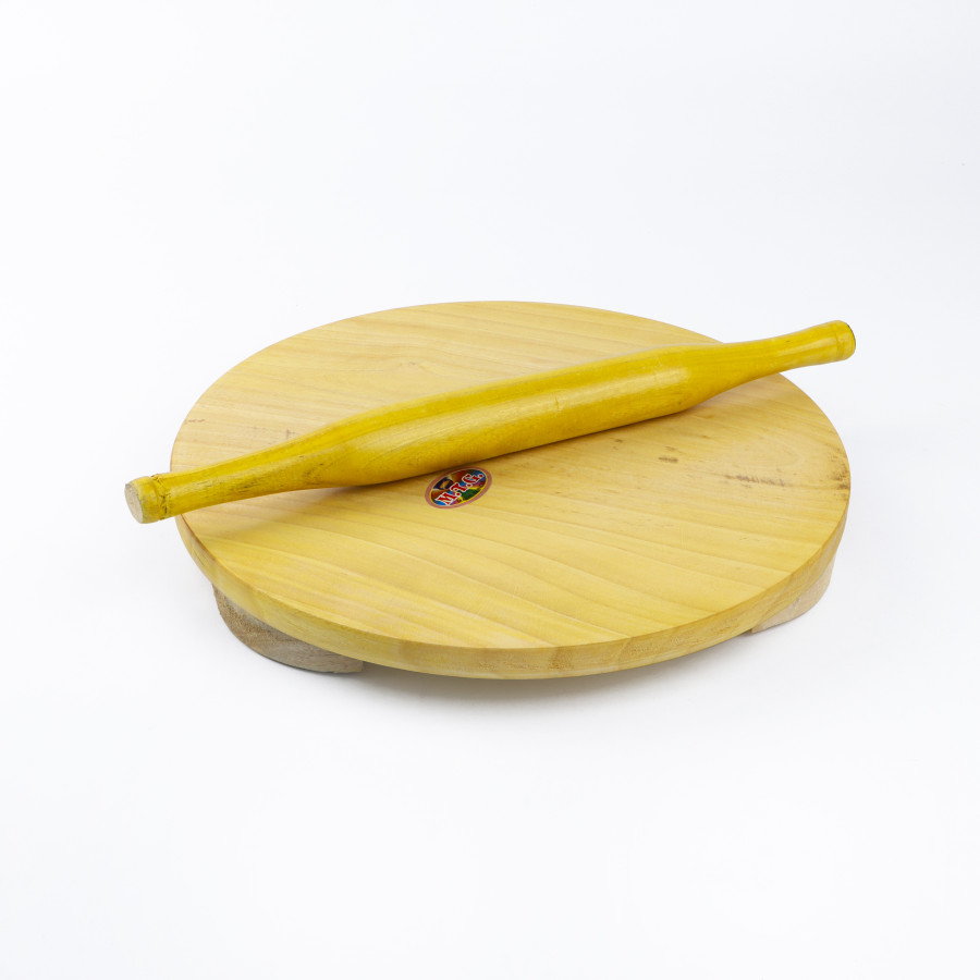 Generic Wooden Rolling Pin Board Chapathi Maker Set 30cm