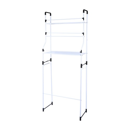 Generic 3 Tier Washing Machine Storage Rack Shelf for Toilet 65x160cm - White