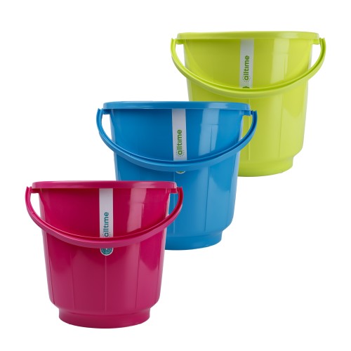 alltime Plastic Bucket with Handle 20Ltr - 3 Color Pack