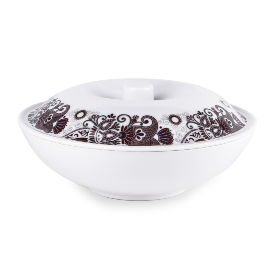 KITCHENMARK Melamineware Round Serving Bowl with Lid Violet - 21.5cm