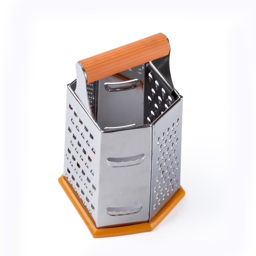Generic Stainless Steel 6-way Grater 20cm - 4 Color Pack
