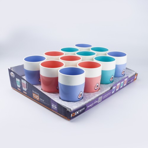 Generic Plastic Cup 400 mL - Set of 12 - Multicolor