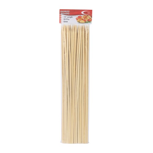 KITCHENMARK 50pc Bamboo BBQ Skewers Pack - 35cm