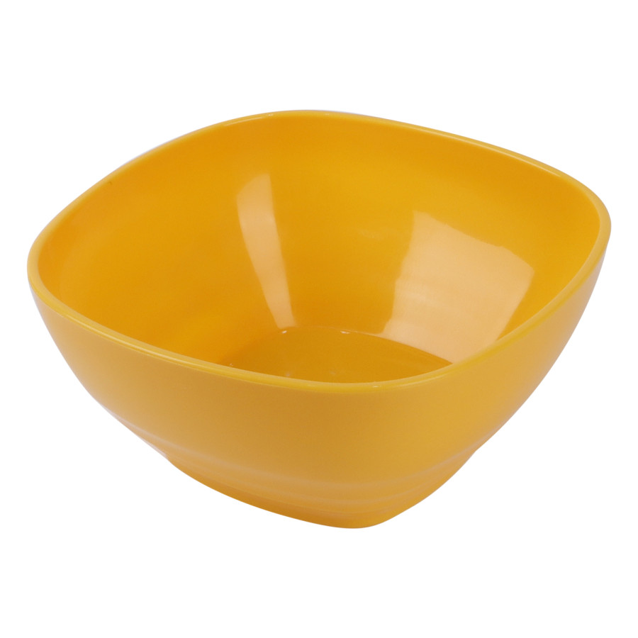 Generic Square Plastic Bowl 650ml 6pc Set - 4 Color Pack