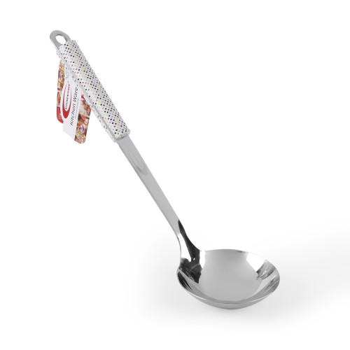 KITCHENMARK Stainless Steel Ladle Soup Spoon - Color Dots