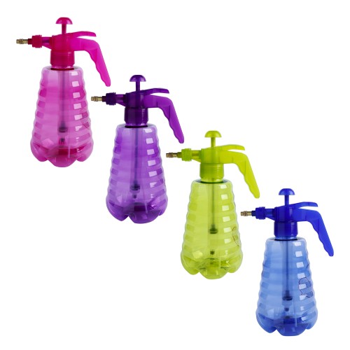 Generic Hand Pressure Plastic Spray Bottle 1500ml - 4 Color Pack